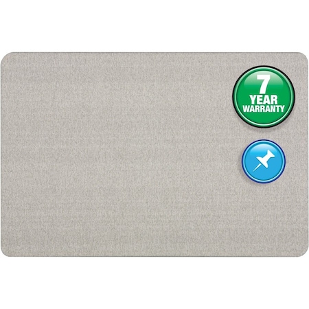Quartet Oval Fabric Bulletin Board, 4'x3', Gray QRT7684G
